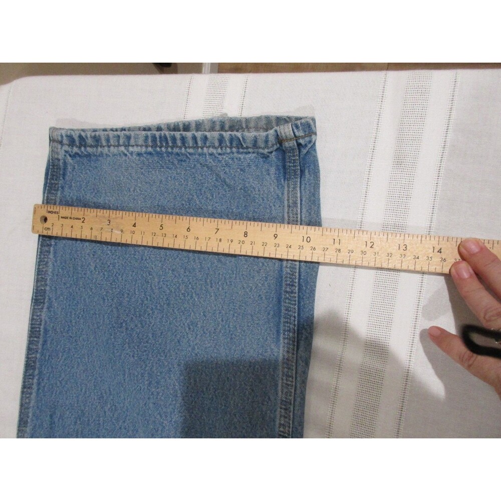 Carhartt Denim Jeans Men 46x34 Blue Relaxed Carpenter 100% Cotton - Picture 4 of 8